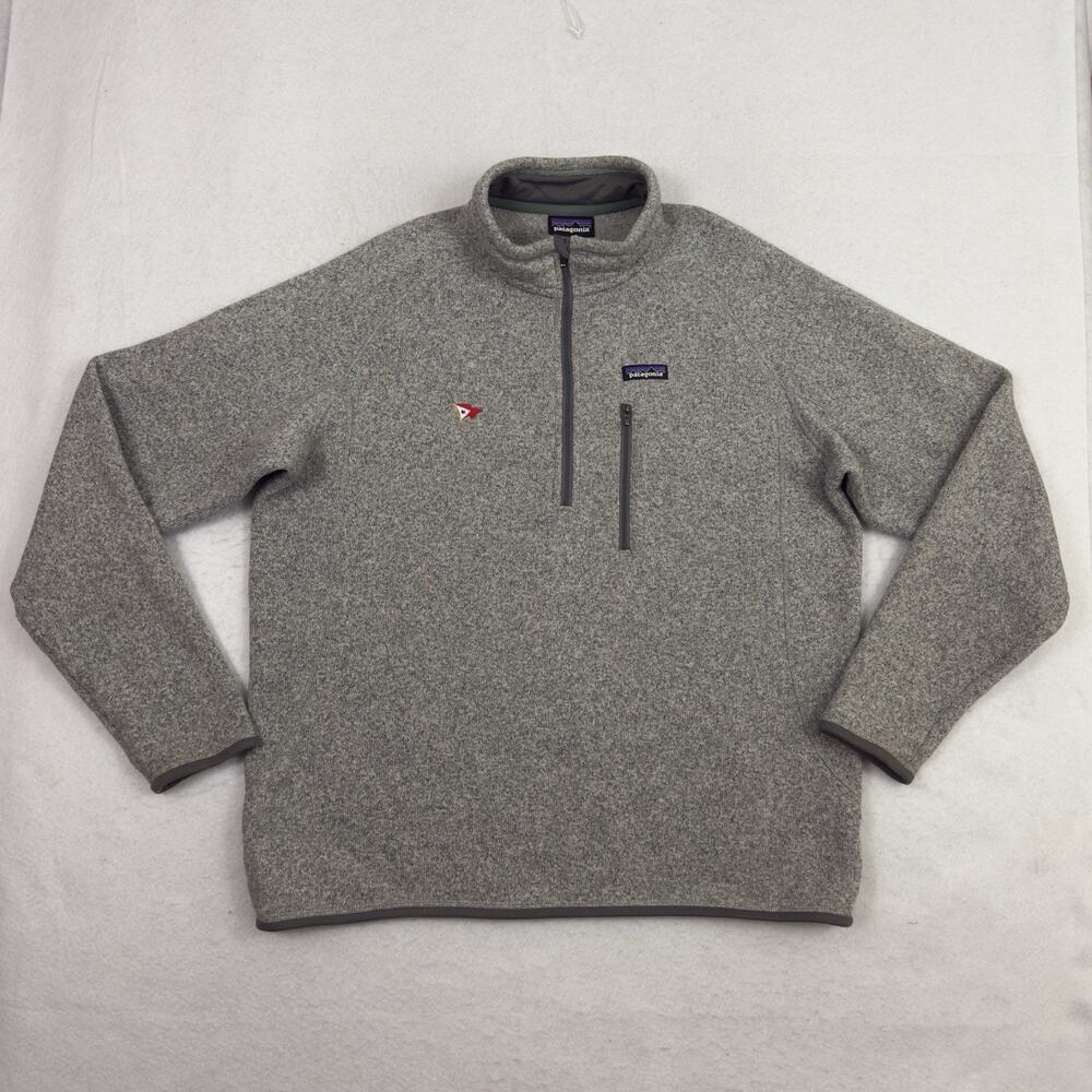Patagonia Jacket Mens XL Gray Better Sweater Fleece 1/4 Zip Pullover Yacht Club - Picture 3 of 10